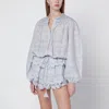 Isabel Marant Étoile Isabel Marant Etoile Polly Cotton Blouse With Floral Lace In Blue