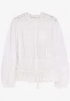 Isabel Marant Étoile Polly Lace And Cotton Blouse In White