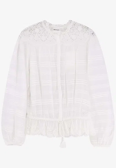 ISABEL MARANT ÉTOILE POLLY EMBROIDERED BLOUSE