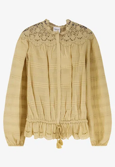 ISABEL MARANT ÉTOILE POLLY EMBROIDERED BLOUSE