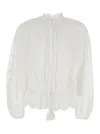 Isabel Marant Étoile Polly Lace And Cotton Blouse In White