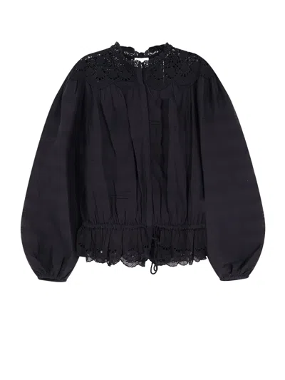 Isabel Marant Étoile Polly Organic Cotton Shirt In Black