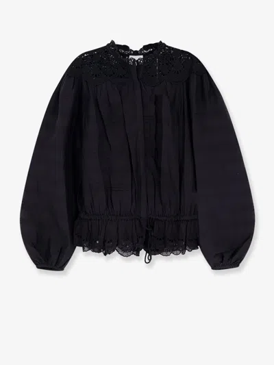 Isabel Marant Étoile Polly Organic Cotton Shirt In Black