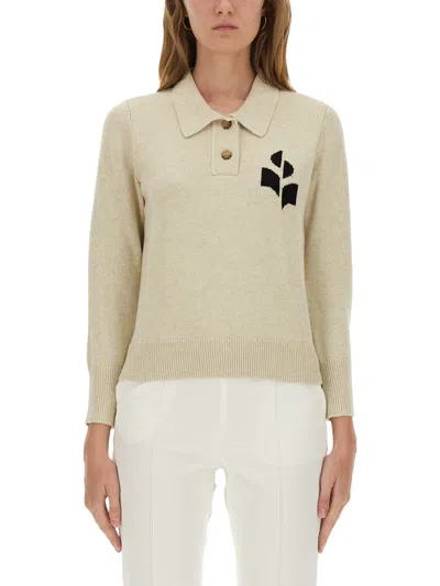 Isabel Marant Moncler Polo Shirt With Logo In Black