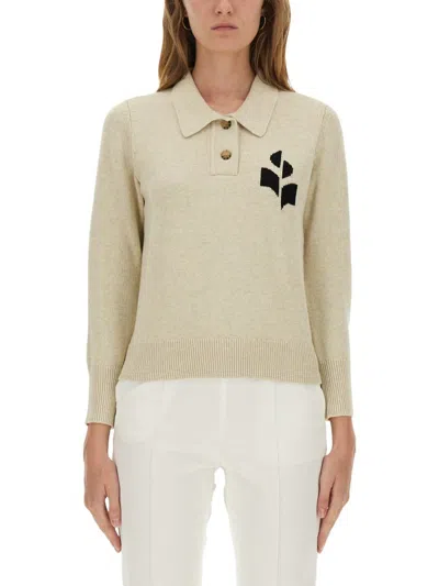 Isabel Marant Étoile Polo Shirt With Logo In Neutral