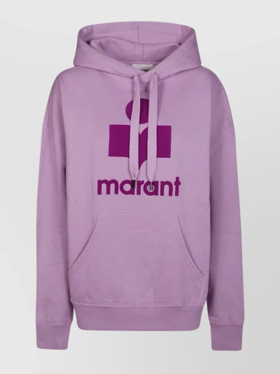 Isabel Marant Étoile Pouch Pocket Hooded Knitwear In Purple