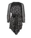 Isabel Marant Étoile Prewitt Leafprint Georgette Dress In Black Viscose In Black