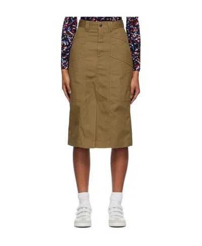 Isabel Marant Étoile Prime Medium Length Skirt In Brown