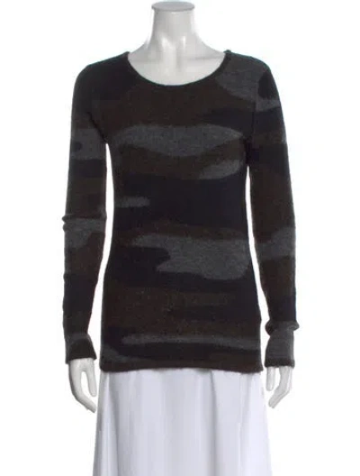 Pre-owned Isabel Marant Étoile Printed Bateau Neckline Sweater In Black