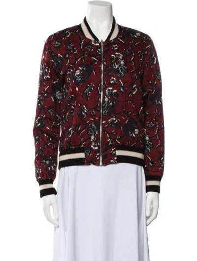 Pre-owned Isabel Marant Étoile Printed Bomber Jacket In Red