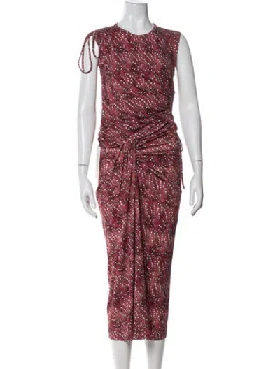 Pre-owned Isabel Marant Étoile Printed Bow Accents Skirt Set In Red