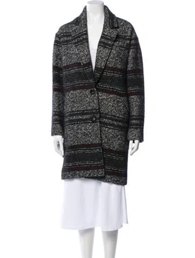 Pre-owned Isabel Marant Étoile Printed Coat In Black