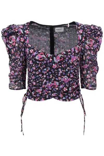ISABEL MARANT ÉTOILE ISABEL MARANT ETOILE PRINTED COTTON GALAROR TOP