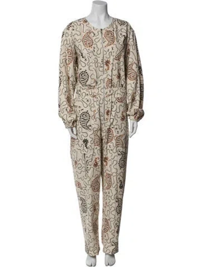 Pre-owned Isabel Marant Étoile Printed Crew Neck Jumpsuit W/ Tags In Multi