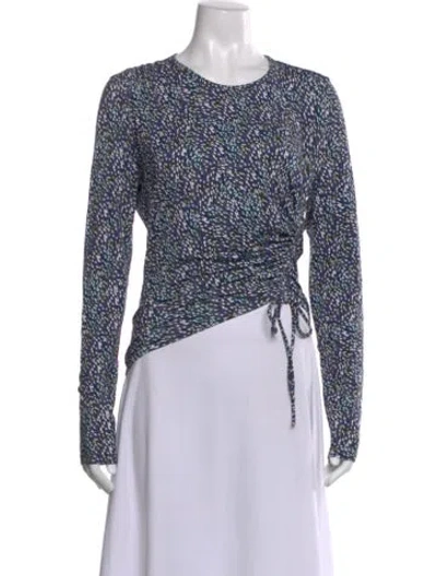 Pre-owned Isabel Marant Étoile Printed Crew Neck Top In Multi