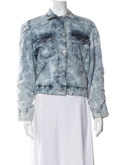 Pre-owned Isabel Marant Étoile Printed Denim Jacket In Blue