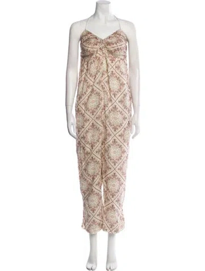 Pre-owned Isabel Marant Étoile Printed Halterneck Jumpsuit In Neutral