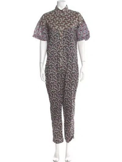 Pre-owned Isabel Marant Étoile Printed Jumpsuit In Blue