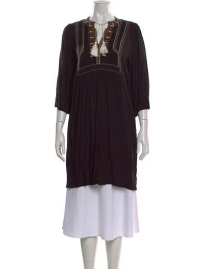 Pre-owned Isabel Marant Étoile Printed Knee-length Dress In Black