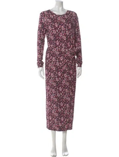 Pre-owned Isabel Marant Étoile Printed Long Dress In Purple