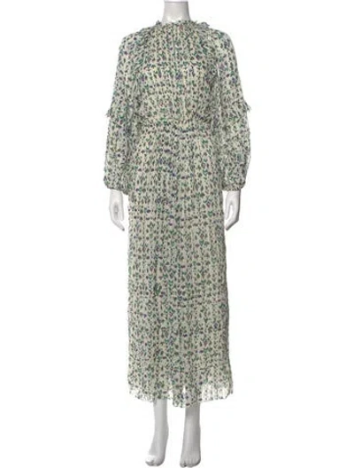 Pre-owned Isabel Marant Étoile Printed Long Dress In Purple