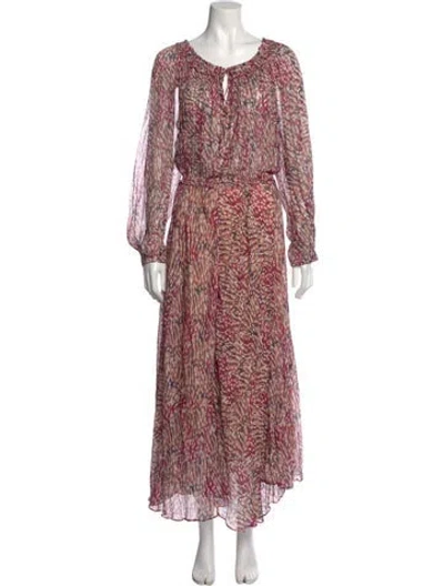 Pre-owned Isabel Marant Étoile Printed Long Dress In Red