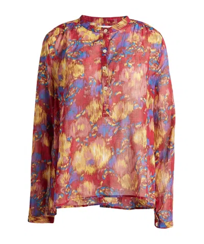 Isabel Marant Étoile Printed Long Sleeve Blouse In Multi