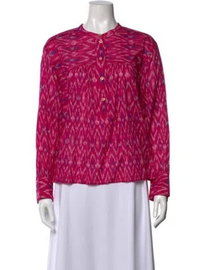 Pre-owned Isabel Marant Étoile Printed Long Sleeve Blouse In Pink