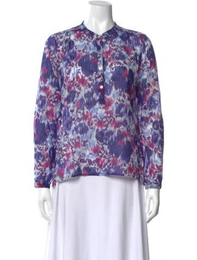 Pre-owned Isabel Marant Étoile Printed Long Sleeve Blouse In Purple