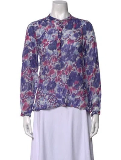 Pre-owned Isabel Marant Étoile Printed Long Sleeve Blouse In Purple