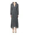 Isabel Marant Étoile Midi Dress With Viscose Print Women In Black