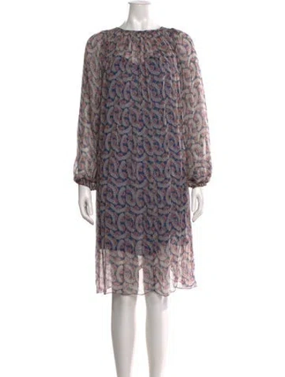 Pre-owned Isabel Marant Étoile Printed Midi Length Dress In Blue