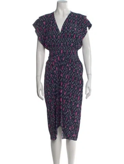 Pre-owned Isabel Marant Étoile Printed Midi Length Dress In Blue
