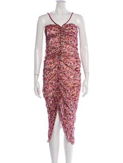 Pre-owned Isabel Marant Étoile Printed Midi Length Dress In Pink