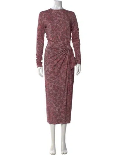 Pre-owned Isabel Marant Étoile Printed Midi Length Dress In Pink