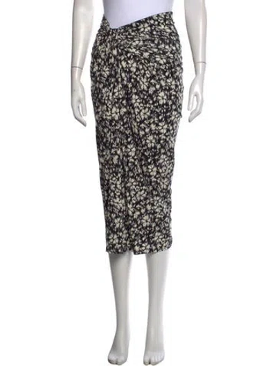 Pre-owned Isabel Marant Étoile Printed Midi Length Skirt In Black