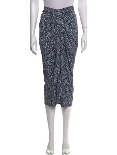 Pre-owned Isabel Marant Étoile Printed Midi Length Skirt In Blue