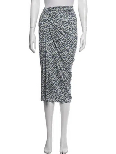 Pre-owned Isabel Marant Étoile Printed Midi Length Skirt In Blue/white
