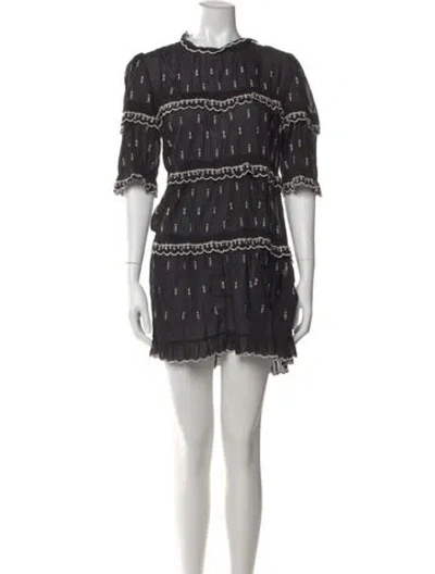 Pre-owned Isabel Marant Étoile Printed Mini Dress In Black