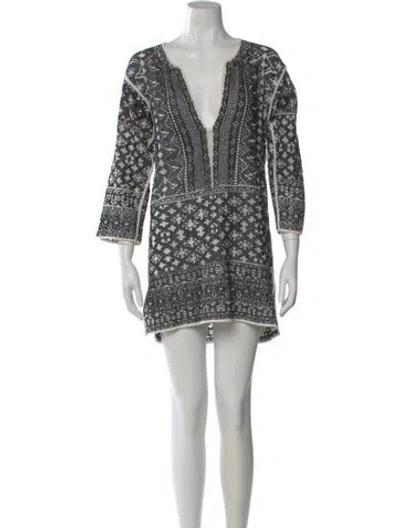 Pre-owned Isabel Marant Étoile Printed Mini Dress In Black