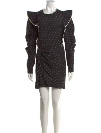 Pre-owned Isabel Marant Étoile Printed Mini Dress In Black