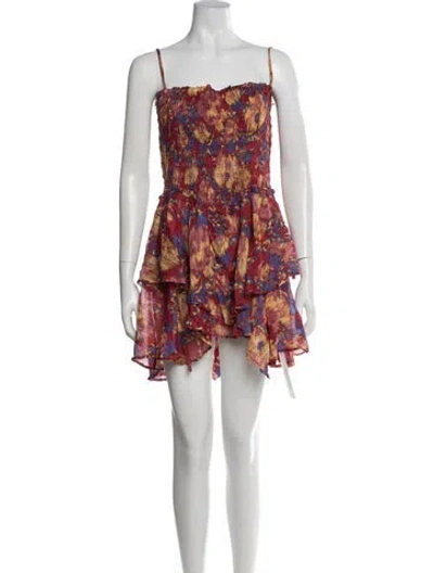 Pre-owned Isabel Marant Étoile Printed Mini Dress In Red