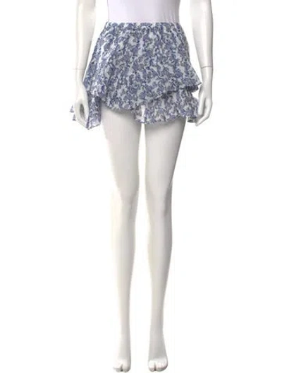 Pre-owned Isabel Marant Étoile Printed Mini Shorts In Blue