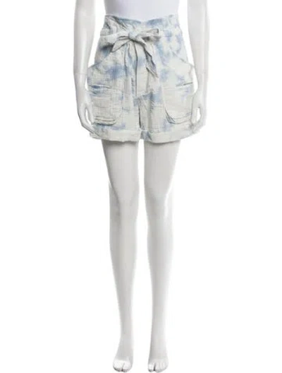 Pre-owned Isabel Marant Étoile Printed Mini Shorts In Blue