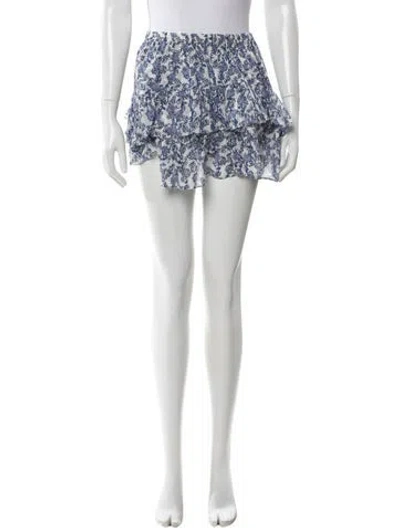 Pre-owned Isabel Marant Étoile Printed Mini Shorts In Blue