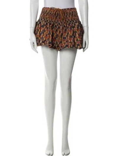 Pre-owned Isabel Marant Étoile Printed Mini Shorts In Blue