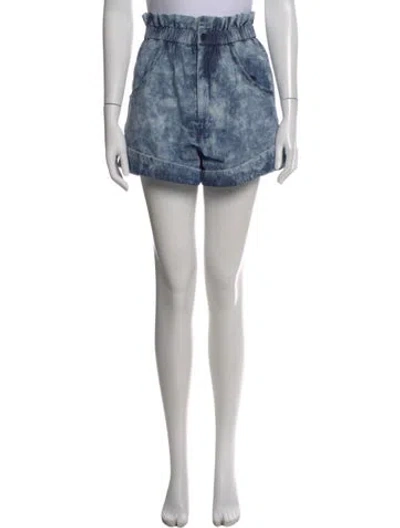 Pre-owned Isabel Marant Étoile Printed Mini Shorts In Blue