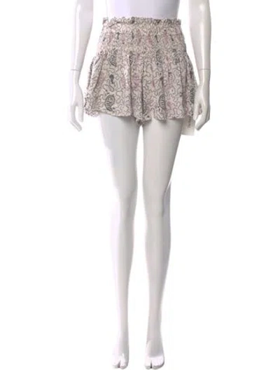 Pre-owned Isabel Marant Étoile Printed Mini Shorts In Neutral