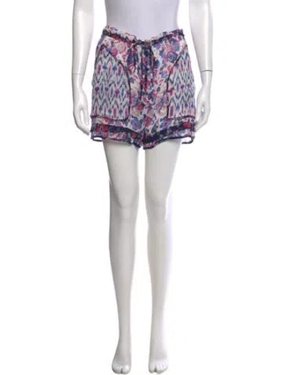 Pre-owned Isabel Marant Étoile Printed Mini Shorts In Purple