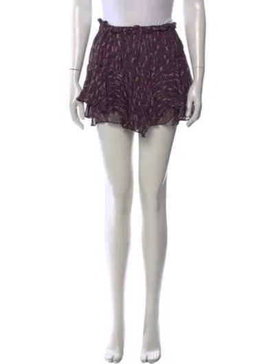 Pre-owned Isabel Marant Étoile Printed Mini Shorts In Purple